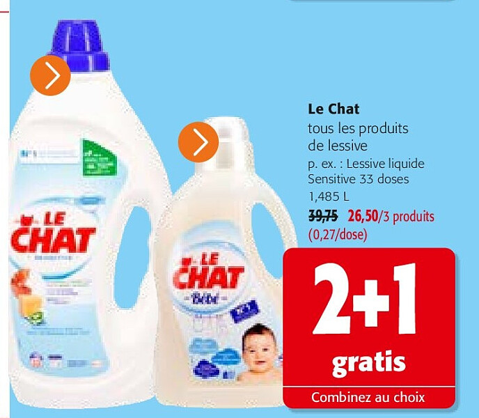 Le Chat tous les produits de lessive