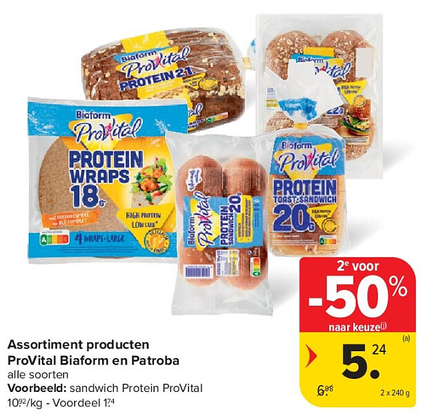 Assortiment producten ProVital Biaform en Patroba