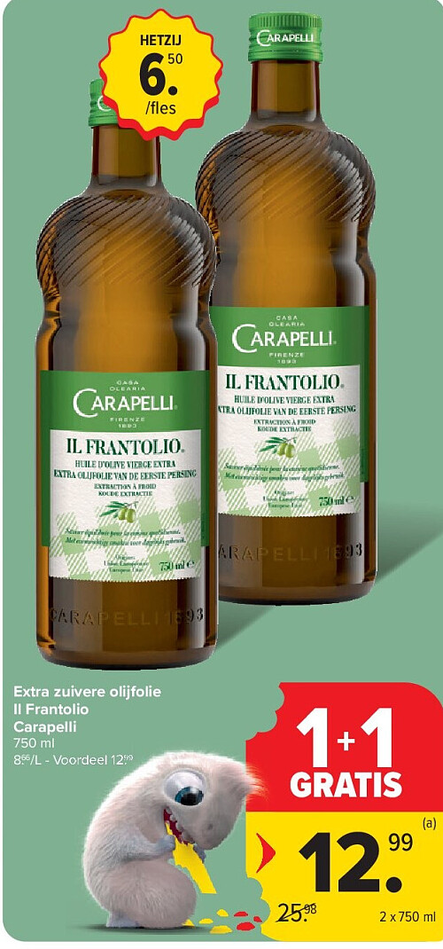 Extra zuivere olijfolie Il Frantolio Carapelli