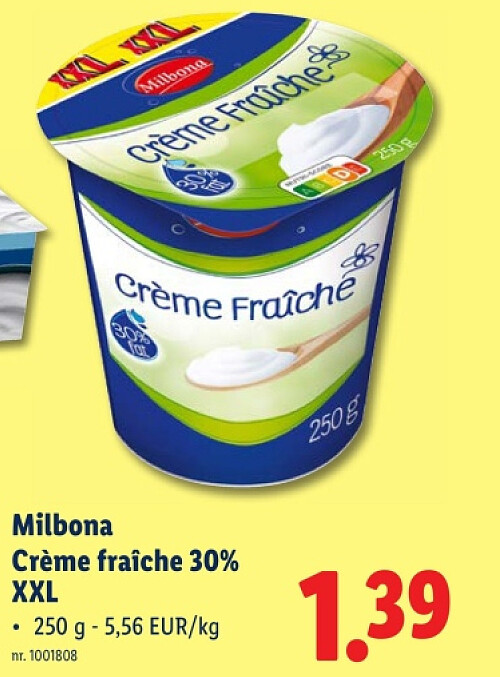 Crème fraîche 30% XXL