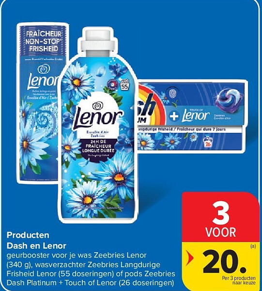 Producten Dash en Lenor