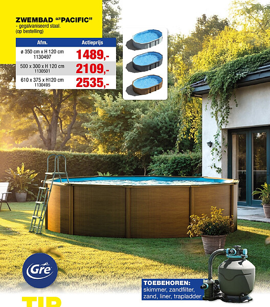 Gre Pacific zwembad 350x120 cm