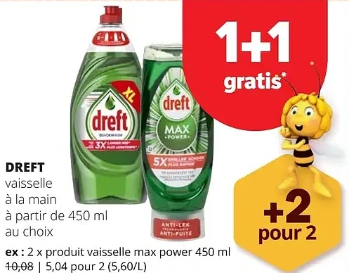 DREFT produit vaisselle max power 450 ml