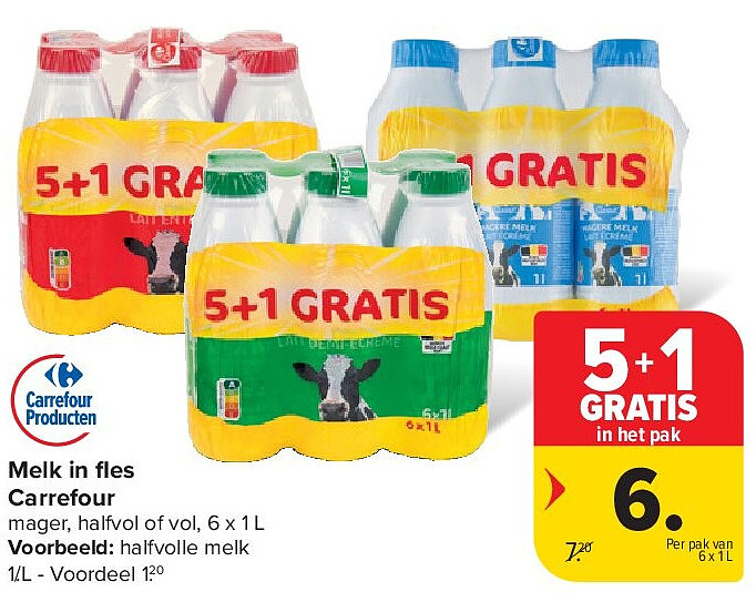 Melk in fl es Carrefour