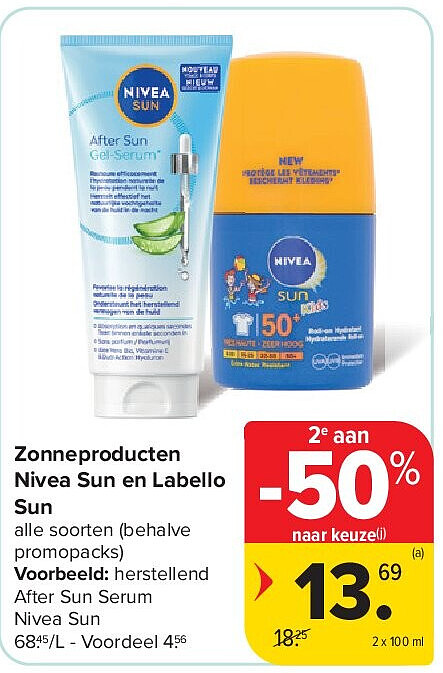 Zonneproducten Nivea Sun en Labello Sun