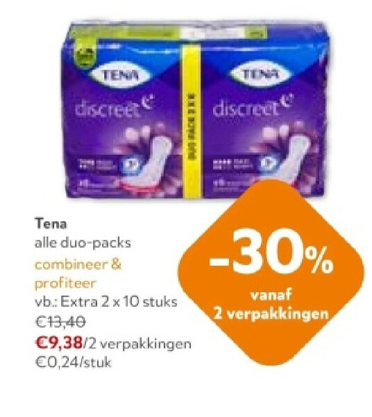 Tena Extra 2 x 10 stuks