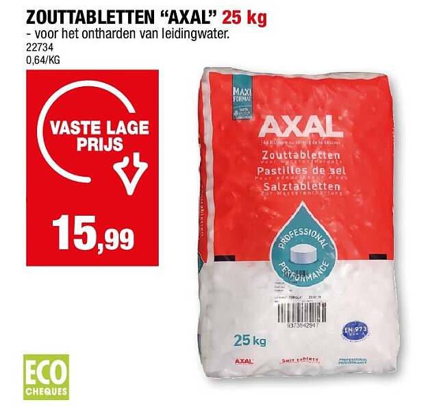 ZOUTTABLETTEN “AXAL” 25 kg