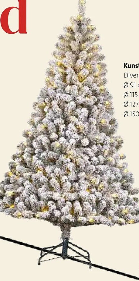 Kunstkerstboom Charlton – Ø 91 cm, hoogte 155 cm