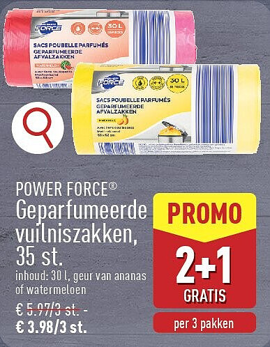 Geparfumeerde vuilniszakken, 35st.