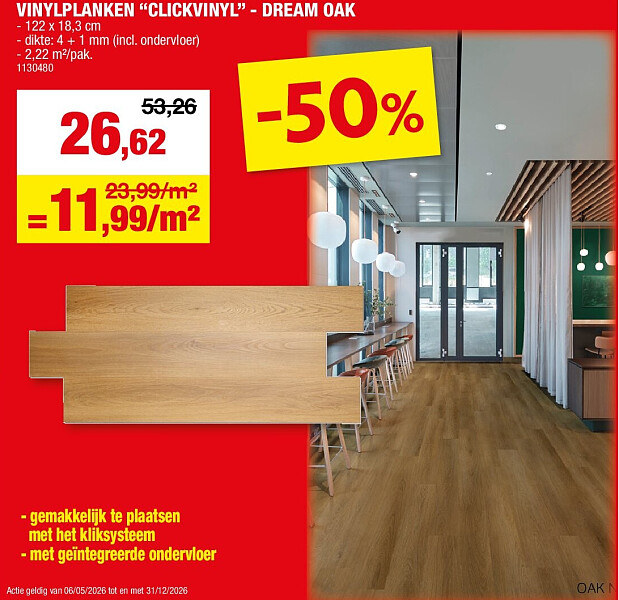 VINYLPLANKEN “CLICKVINYL” - DREAM OAK
