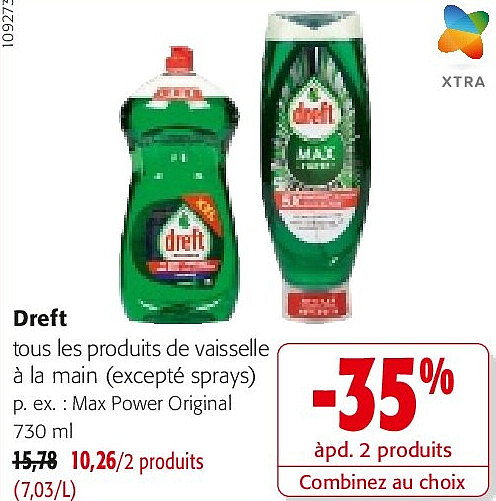 Dreft tous les produits de vaisselle à la main