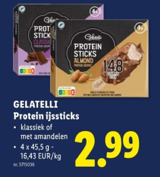 Protein ijssticks
