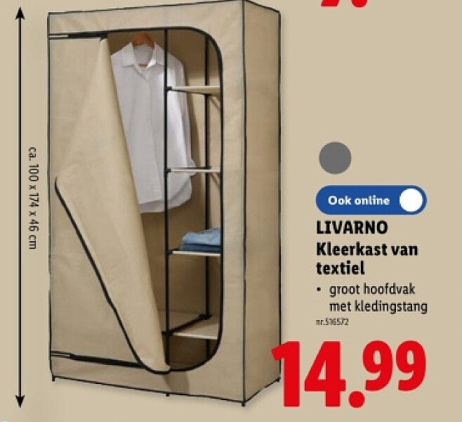Kleerkast van textiel