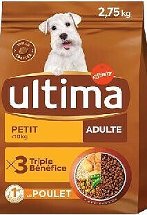 Croquettes pour chien adulte mini au poulet Ultima