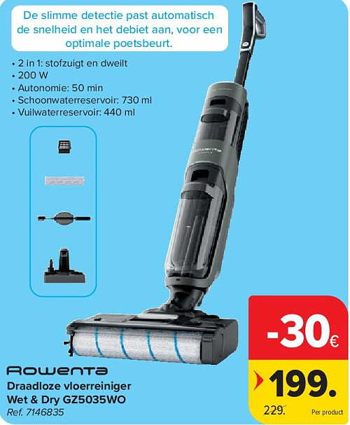 Draadloze vloerreiniger Wet & Dry GZ5035WO