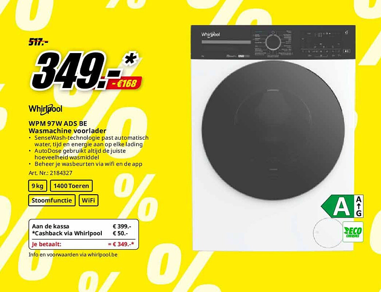 WPM 97W ADS BE Wasmachine voorlader