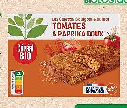 Galettes fines de boulgour et quinoa à la tomate et paprika doux bio
