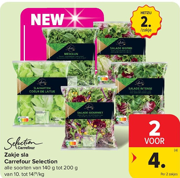 Zakje sla Carrefour Selection