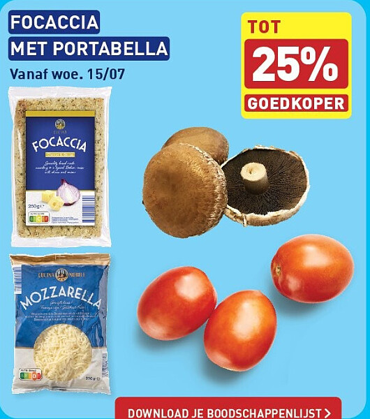 FOCACCIA MET PORTABELLA