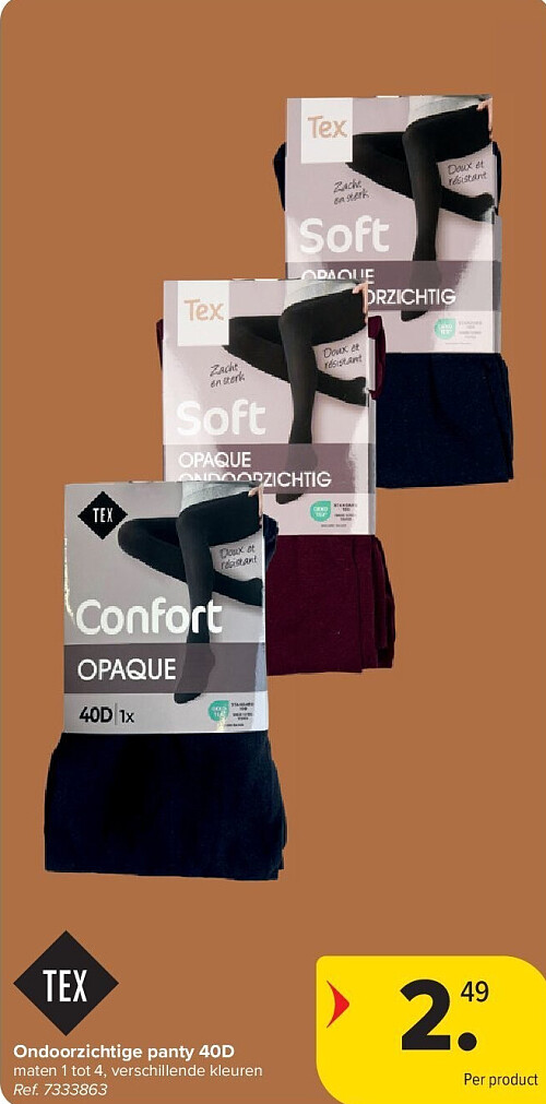 Ondoorzichtige panty 40D
