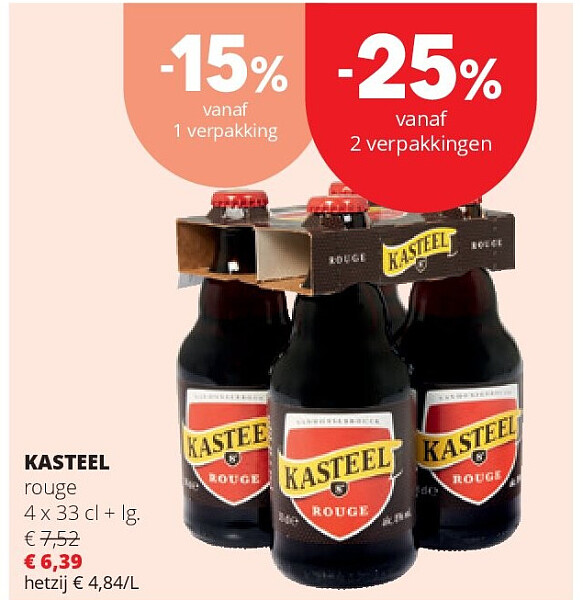 KASTEEL rouge 4 x 33 cl + lg.