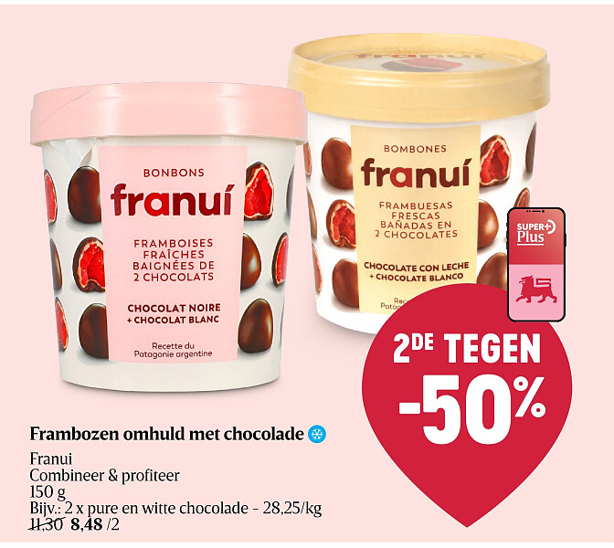 Frambozen omhuld met chocolade