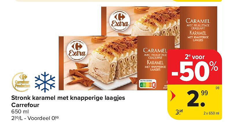 Stronk karamel met knapperige laagjes Carrefour