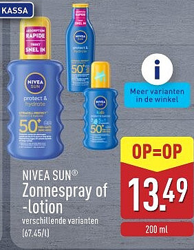 Zonnespray of -lotion