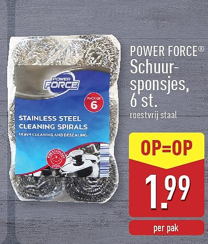 Schuur sponsjes, 6st.
