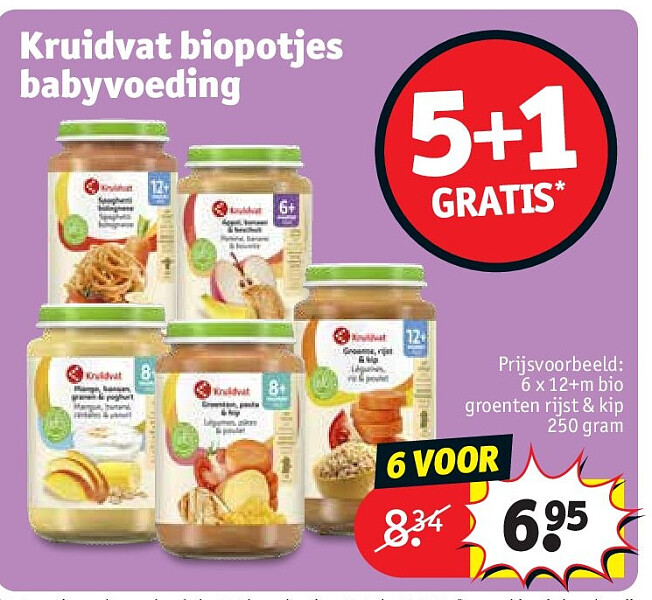 6 x 12+m bio groenten rijst & kip 250 gram