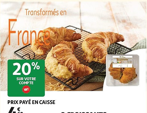 2 croissants Auchan Le Traiteur