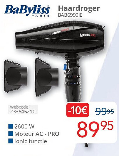 Babyliss Haardroger BAB6990IE