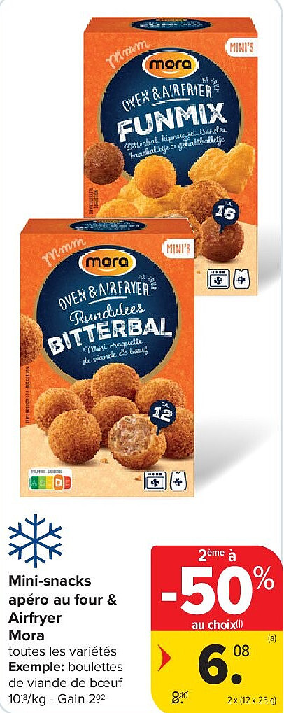 Mini-snacks apéro au four & Airfryer Mora 2 x (12 x 25 g)