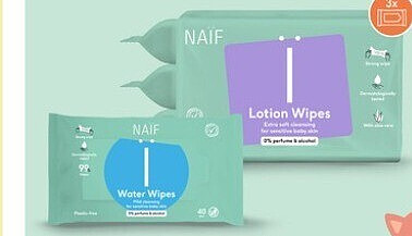 Naïf enkelpak en 3-pak doekjes
