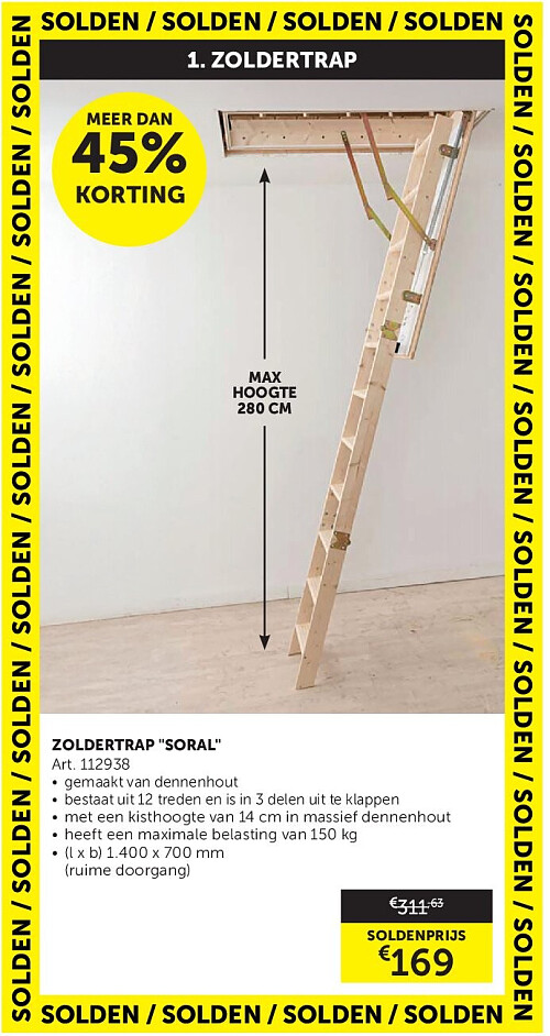 ZOLDERTRAP "SORAL"