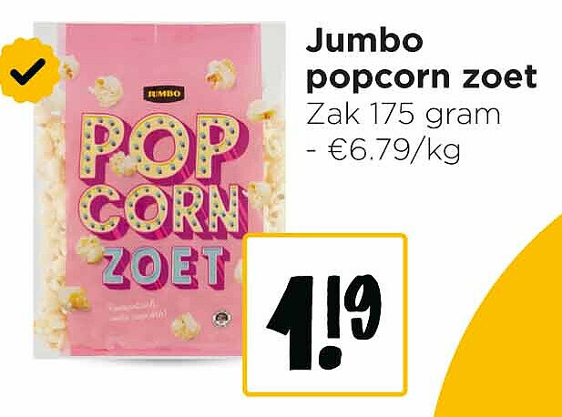 Jumbo popcorn zoet