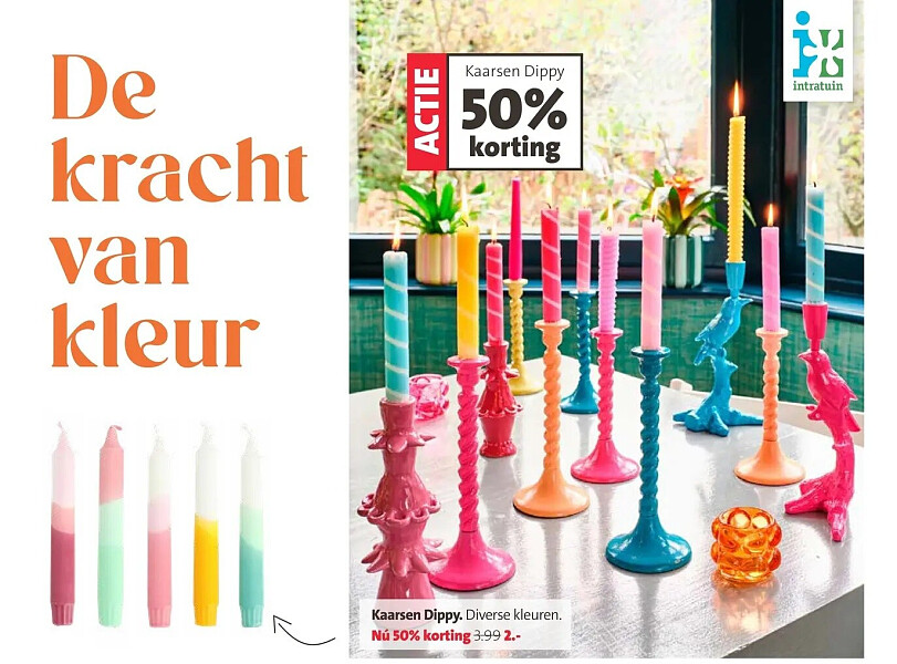 Kaarsen Dippy. Diverse kleuren.
