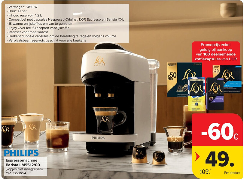 Espressomachine Barista LM9512/00