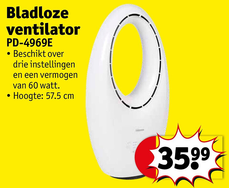 Bladloze ventilator