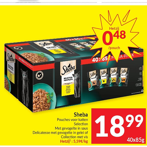 Sheba Pouches voor katten