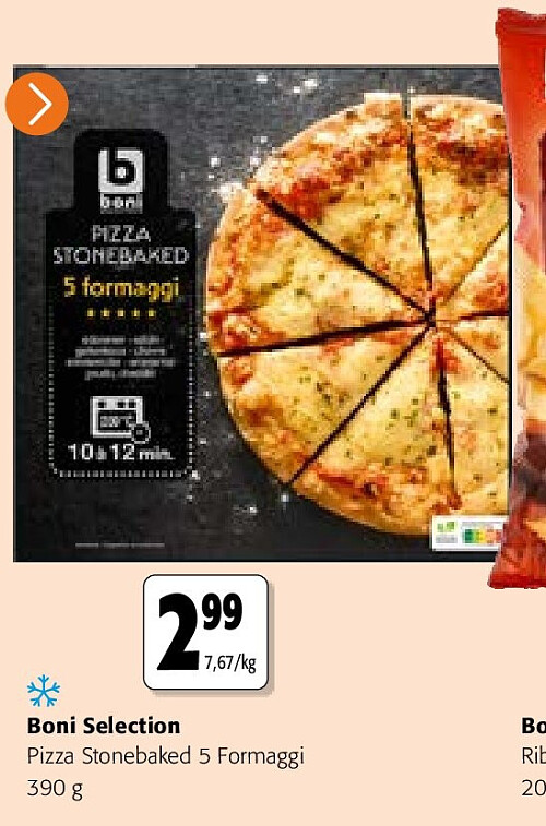 Boni Selection Pizza Stonebaked 5 Formaggi 390 g