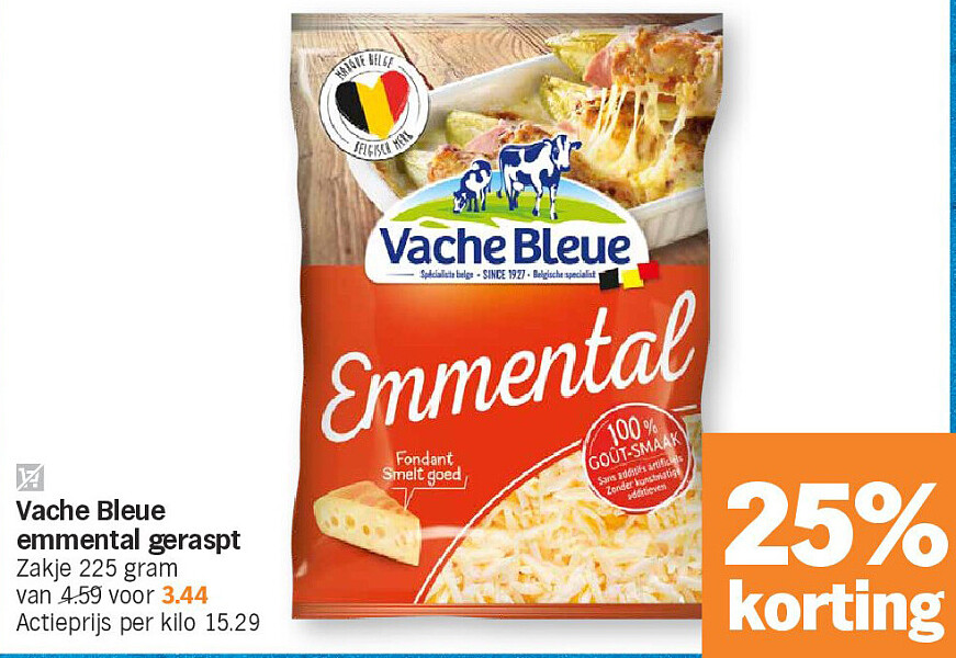 Vache Bleue emmental geraspt