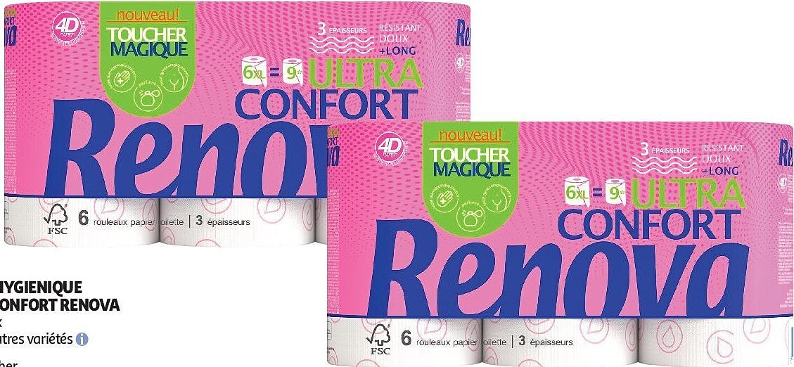 Papier hygiénique ultra confort Renova
