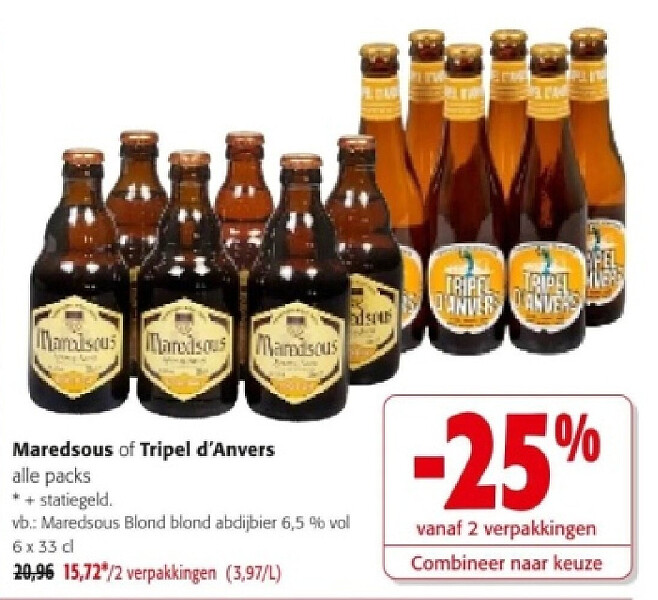 Maredsous Blond blond abdijbier 6,5 % vol 6 x 33 cl