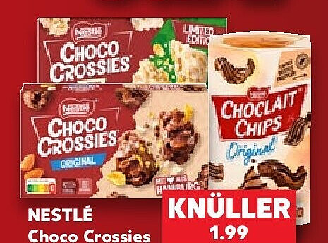 Nestlé Choco Crossies oder Choclait Chips