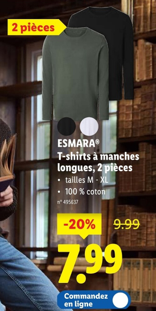 T-shirts à manches longues, 2 pièces