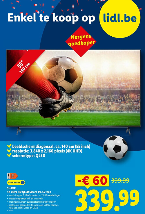 SHARP 4K Ultra HD QLED Smart-TV, 55 inch