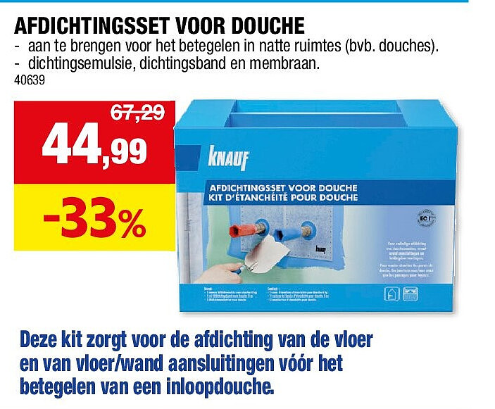 AFDICHTINGSSET VOOR DOUCHE