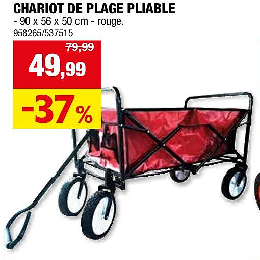 CHARIOT DE PLAGE PLIABLE