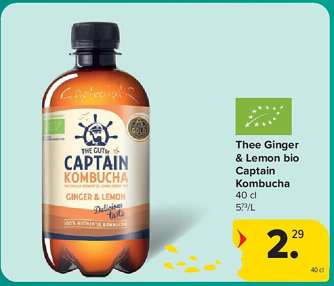 Thee Ginger & Lemon bio Captain Kombucha